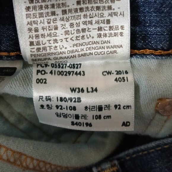 Levi's Jeans 527 Mens 36X34 Slim Boot Cut Bedside Blues 100% Cotton Blue Denim - Picture 9 of 9